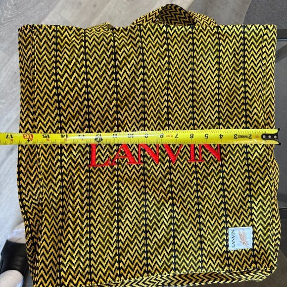 Lanvin X future Curb Cotton Tote Bag, Yellow and Black - Picture 13 of 15